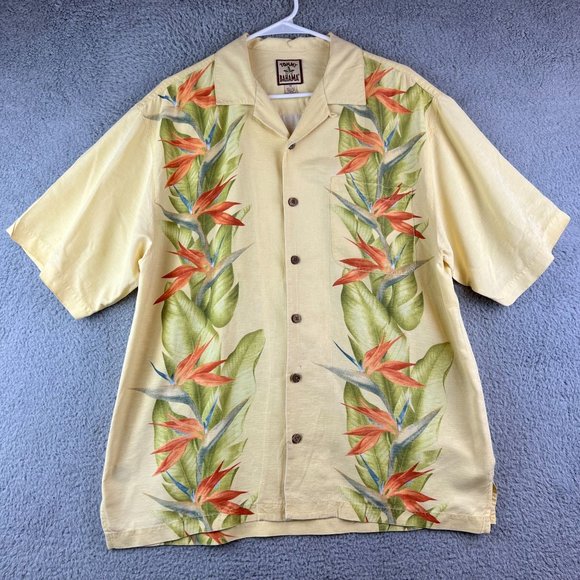 Tommy Bahama Other - Tommy Bahama Men's  Floral Print 100% Silk Short Sleeve Button Down Shirt M